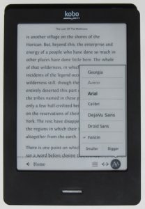 Kobo Touch Fonts