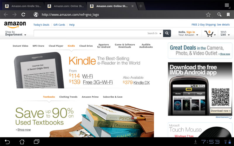 amazon kindle website print