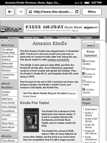 Kindle Touch Screenshot