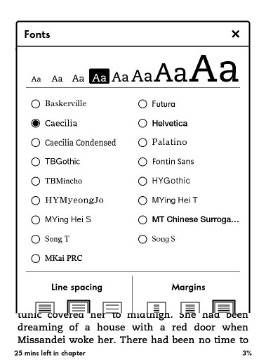 Kindle Paperwhite Custom Fonts