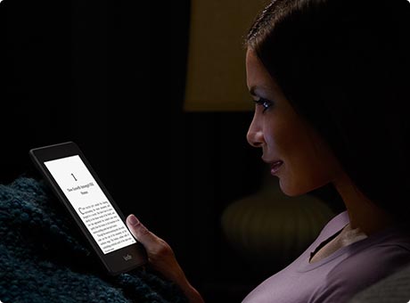 Kindle Paperwhite at Night