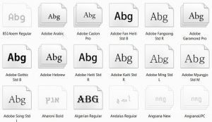 eBook Fonts