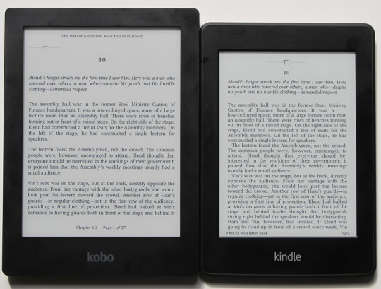 amazon kindle voyage vs kobo aura h2o