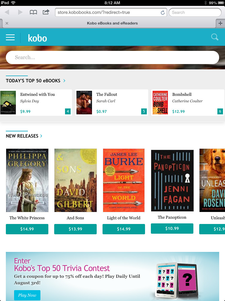 kobo ebooks on ipad