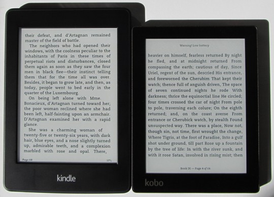 Kindle Paperwhite 2 vs Kobo Aura
