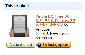 Expensive Kindle DX