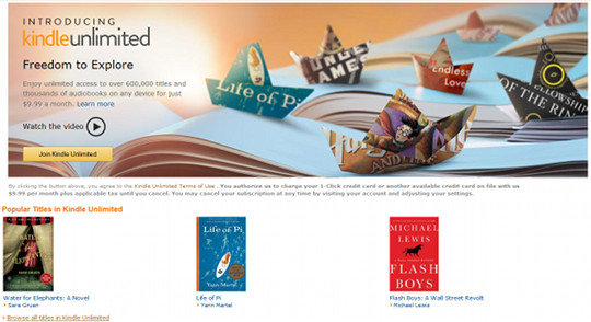 Kindle Unlimited: Amazon to Offer eBook Subscription Service for $10 ...