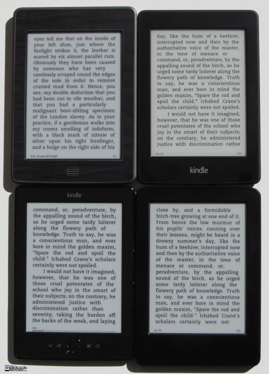 Kindle Screen Comparisons | The eBook Reader Blog