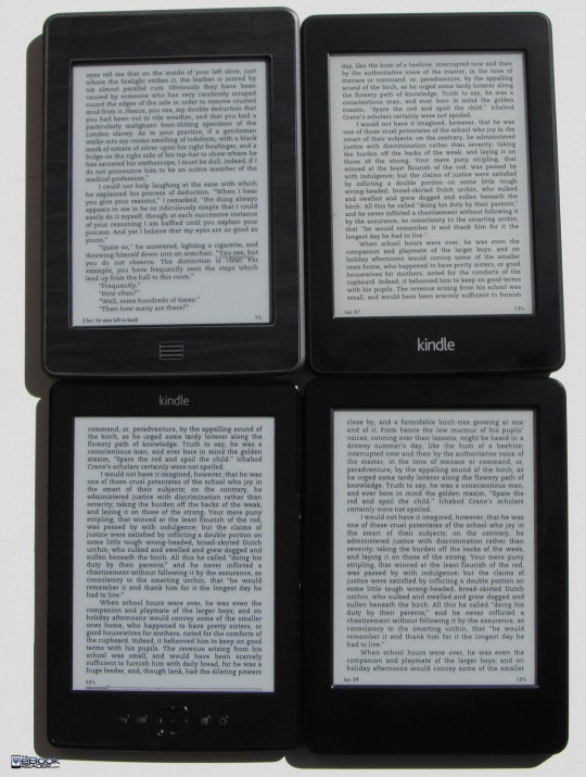 Kindle Screen Comparison