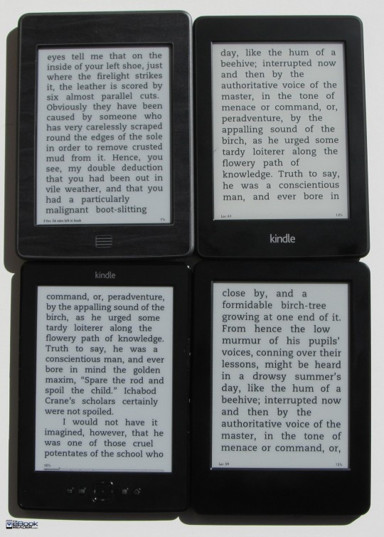 Kindle Screen Comparison