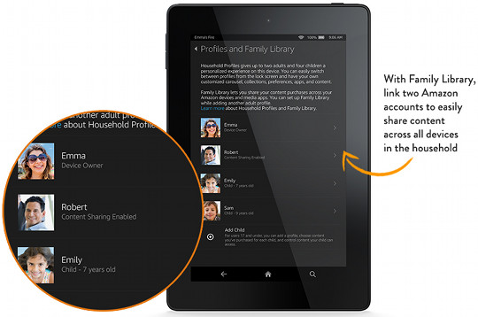 how to change account on kindle fire