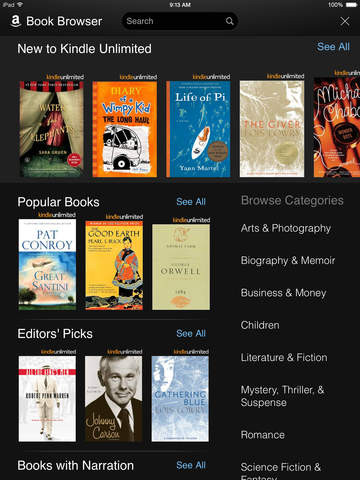 Kindle Book Browser iPad