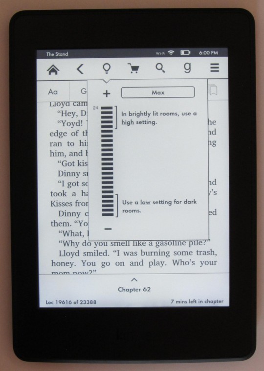 Kindle Paperwhite 3 frontlight
