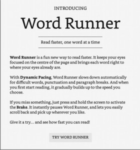 Kindle Word Runner