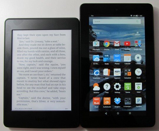 Kindle Paperwhite 3 vs Fire Tablet