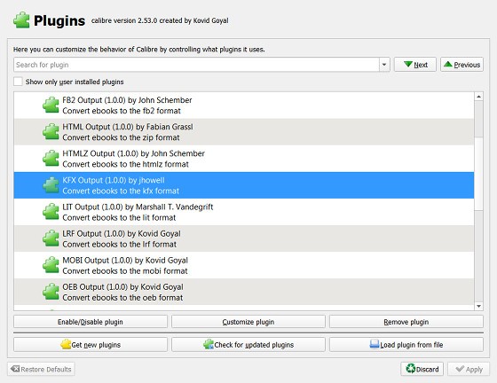 KFX Output Plugin