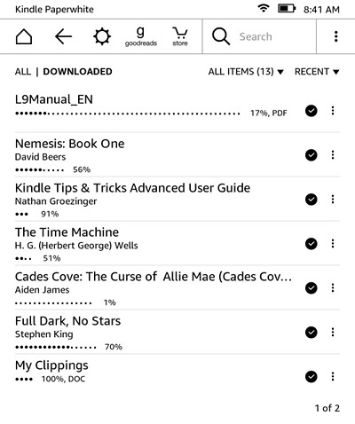 Kindle Book Dots Screenshot