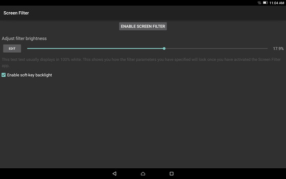 screen filter app too dark