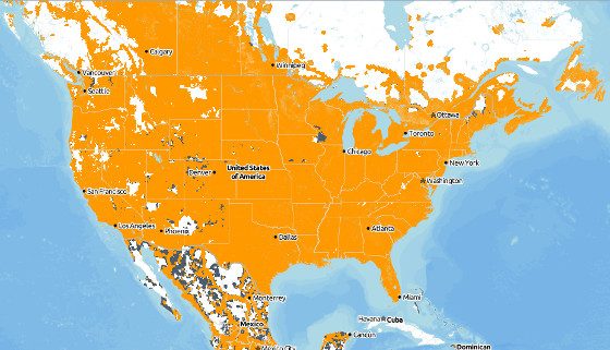 Kindle 3g Coverage map