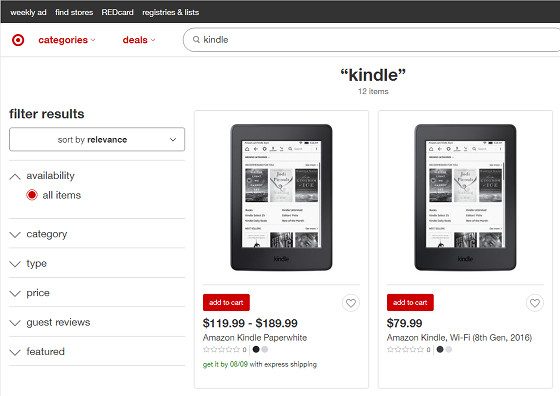 Target Kindle