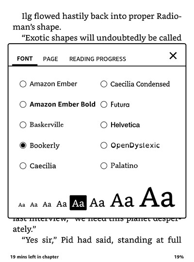 how do i make text bigger in kindle