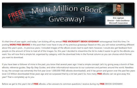 Free Microsoft eBooks