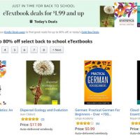 80% Off Select Kindle eTextbooks Today Only (August 17) Kindle eTextbook Deals