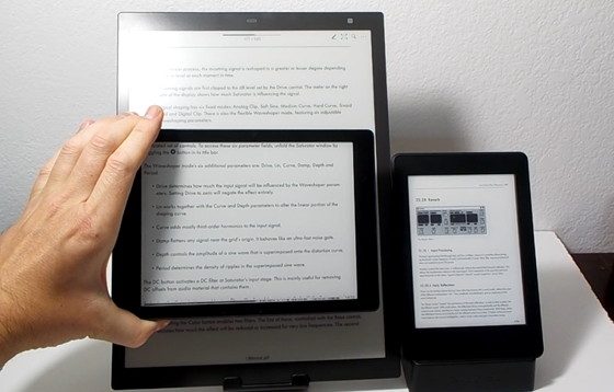 E-reader Size Comparison 2017 + PDF and E-book Ability 