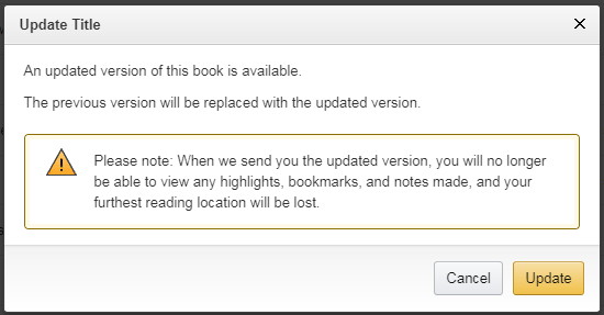 Kindle eBook Updates
