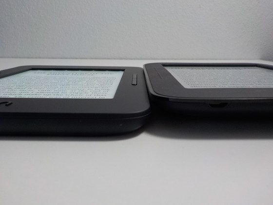 Nook Glowlight 3 vs Nook Touch Thin