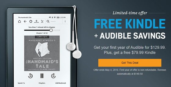 Audible Free Kindle Deal