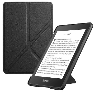 Nylon Protective e-Reader Cover Folio Book Style Case kwmobile Case Compatible with  Kindle Paperwhite Anthracite