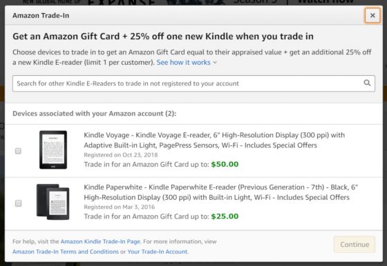 Kindle Trade up Deal