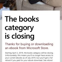Microsoft Closing eBook Store, Refunding all Past Purchases Microsoft eBook Closing