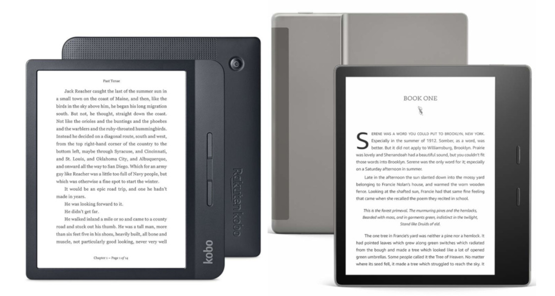 Color comparison between the black and white Libra 2. As you can see it's  hard to keep the black one clean. : r/kobo