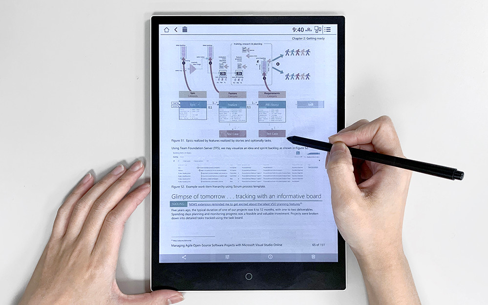 tablet with e ink and lcd screen free sample