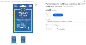 Walmart eBooks Gift Card