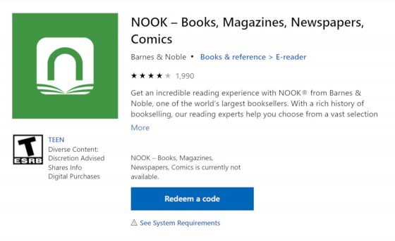 download nook for pc windows 10