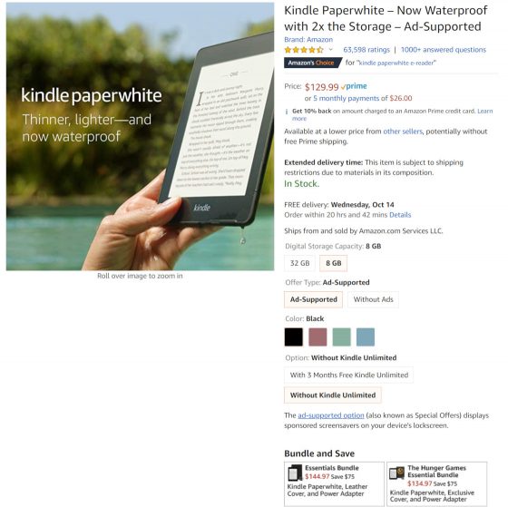 50 Kindle Choices