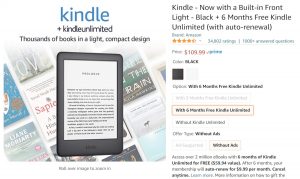 Kindle with Kindle Unlimited