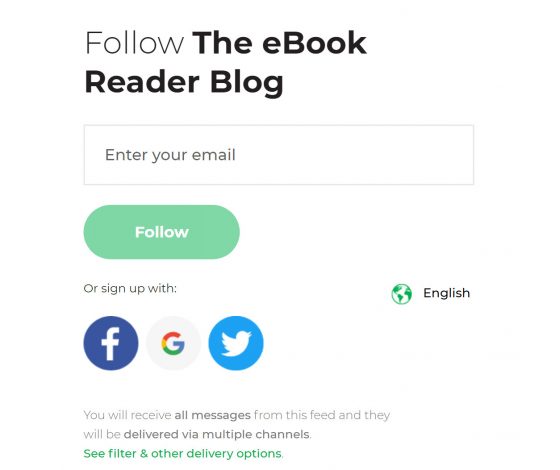 Subscribe The eBook Reader Blog