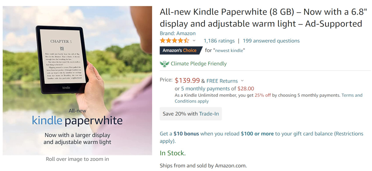 25% Off New Kindle Paperwhite for KU Members?