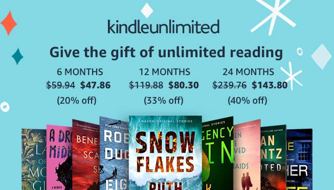 Kindle Unlimited Subscriptions 20-40% Off – Gift Deal