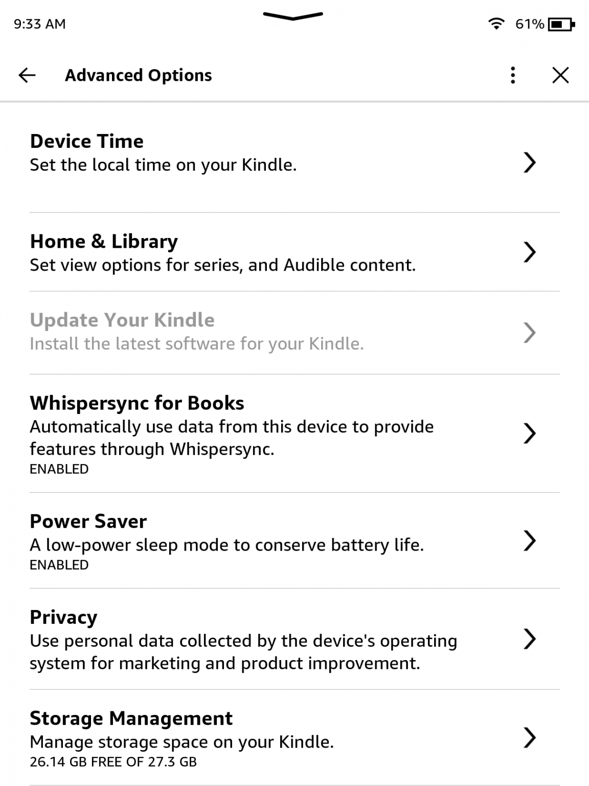 Why is “Update Your Kindle” Always Grayed Out? The eBook Reader Blog