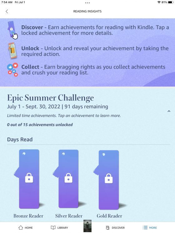 Epic Kindle Summer Reading Challenge