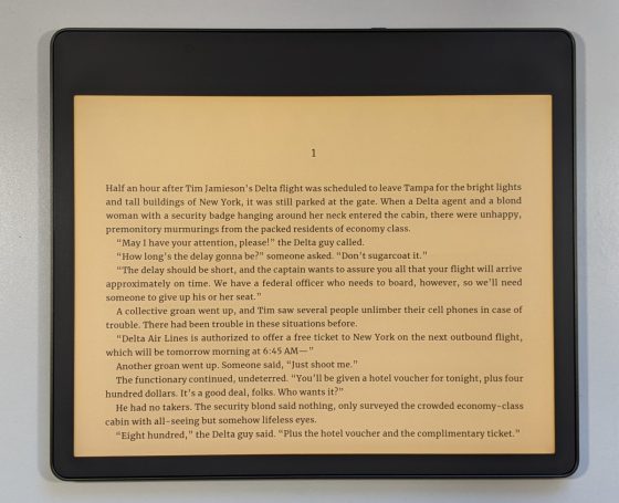 Kindle Scribe Warm Light