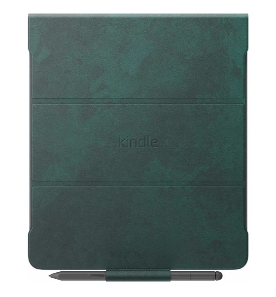 Kindle Scribe Brush Print Leather Folio Cover
