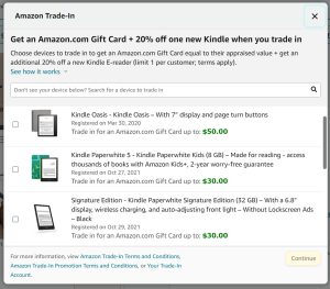 Kindle Trade Values