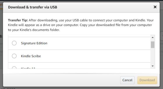 Kindle USB Download