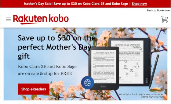 Kobo Mothers Day Sale